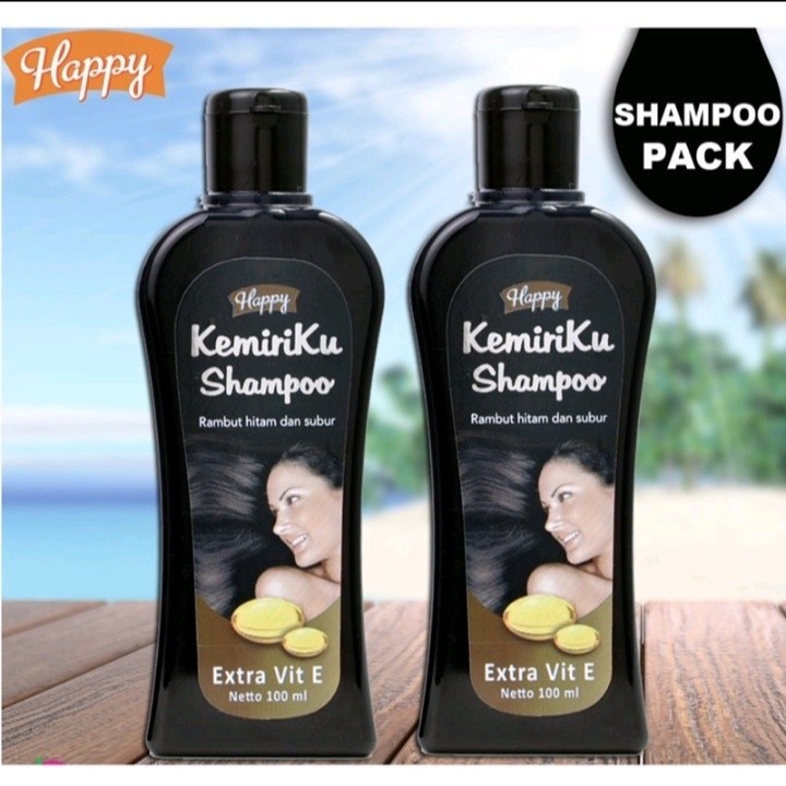 Happy KemiriKu Shampoo ( Shampoo kemiri ) / Shampo KemiriKu Rambut Hitam dan Subur / Shampoo Minyak 