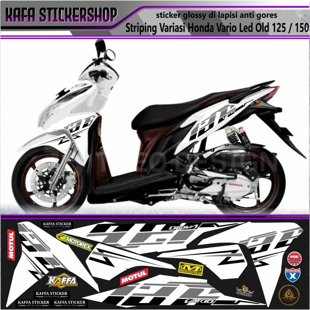 VARIASI POLET Striping Variasi Vario 125 Old Stiker Motif Simple Custom POLET