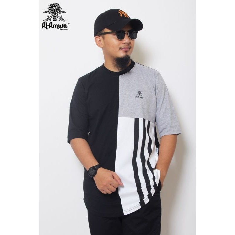 Kaos Kurta Pendek - Kurta Kaos Pendek Al Amwa - Kurta Kaos Lengan Pendek Al Amwa - AL AMWA