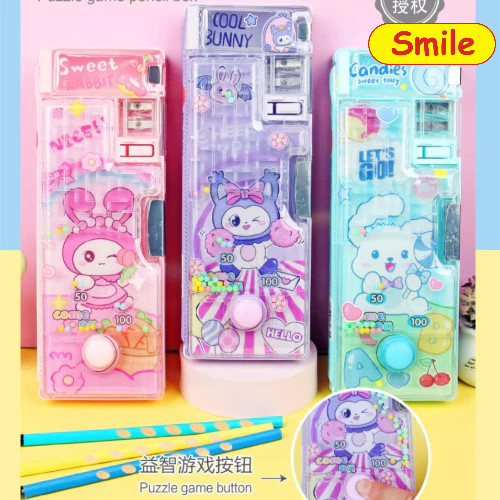 

LK/Tempat Kotak Pensil Anak Sekolah Pencil Case Depan Transparant Game Water Ball Push Handheld Pencet Air Sanrio Kuromi Cinamoroll My Melody Lotso Dinosaurus Duck Mix Unofficial Import