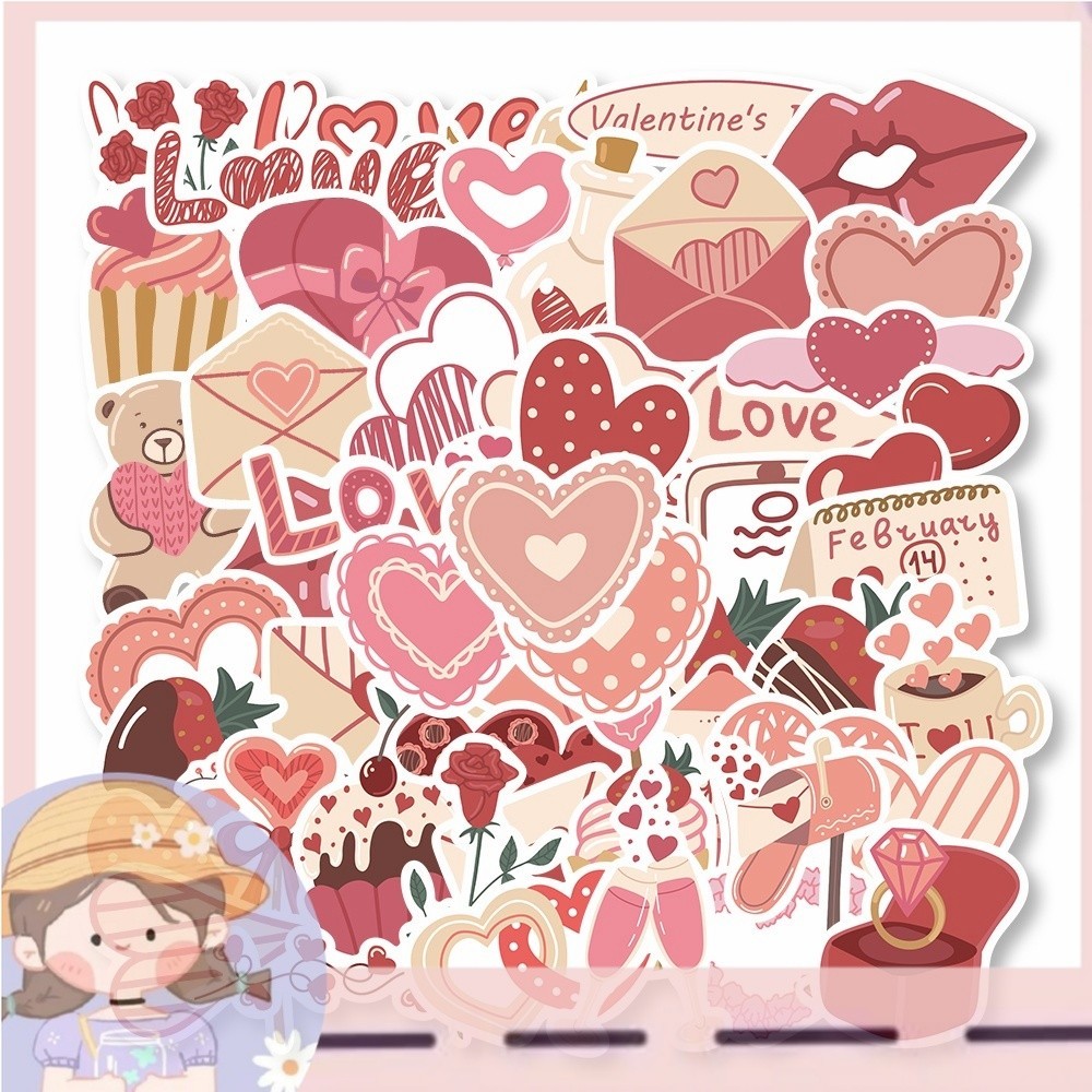 

PROMO 25 pcs Stiker Hari Valentine Dihiasi Indah Tangan Akun Cangkir Air notebook Dekoratif Tahan Air Stiker HELLO.NUZA