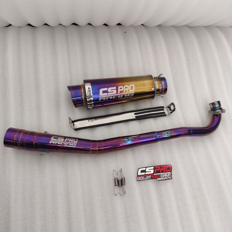 ORIGINAL CS PRO RACING KNALPOT RACING ORIGINAL CS PRO SMASH SUPRA 125 REVO ALL BEBEK INLET 50MM