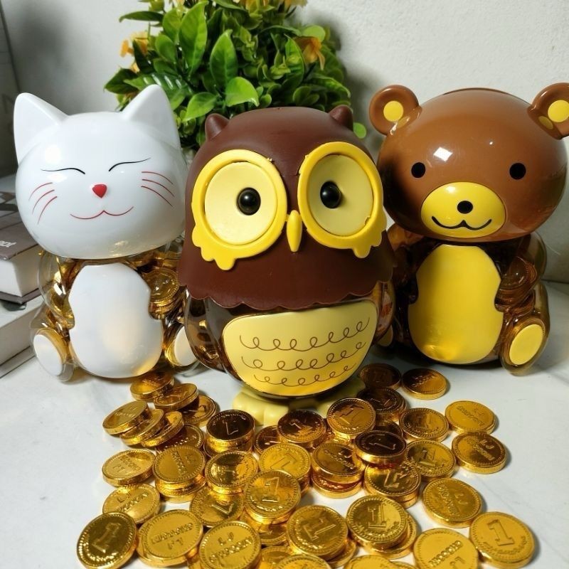 

[300gr] S107 | Naraya Coklat Koin Chocolate Coin Kemasan Karakter Animal Lucu