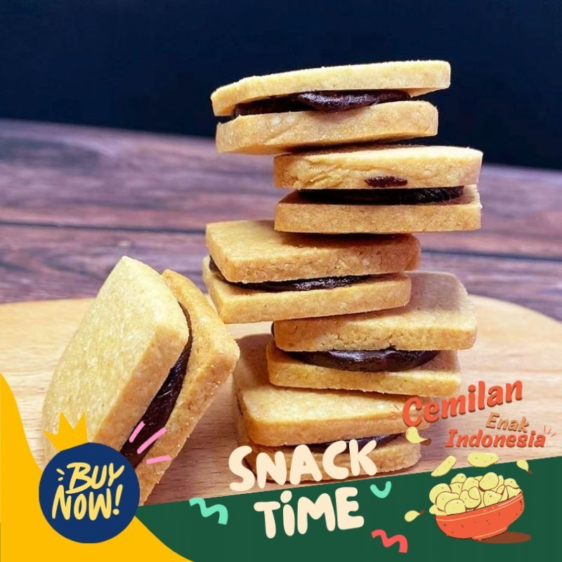 

Special Diskon Cemilan Premium Butter Cookies with Nutella Toples - Snack Sehat Cookies dan Nutella Dijamin HALAL