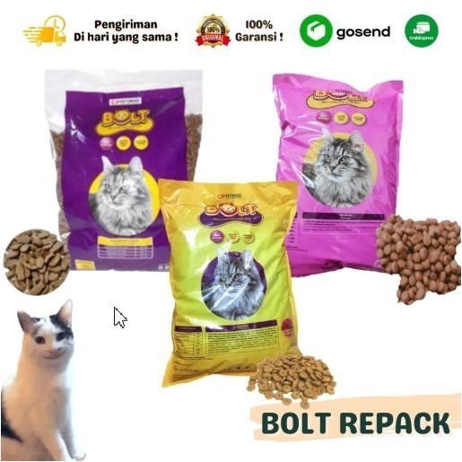 Bolt Ikan/Donat/Salmon - 1Kg Makanan Kucing Murah - Ikan - Ikan