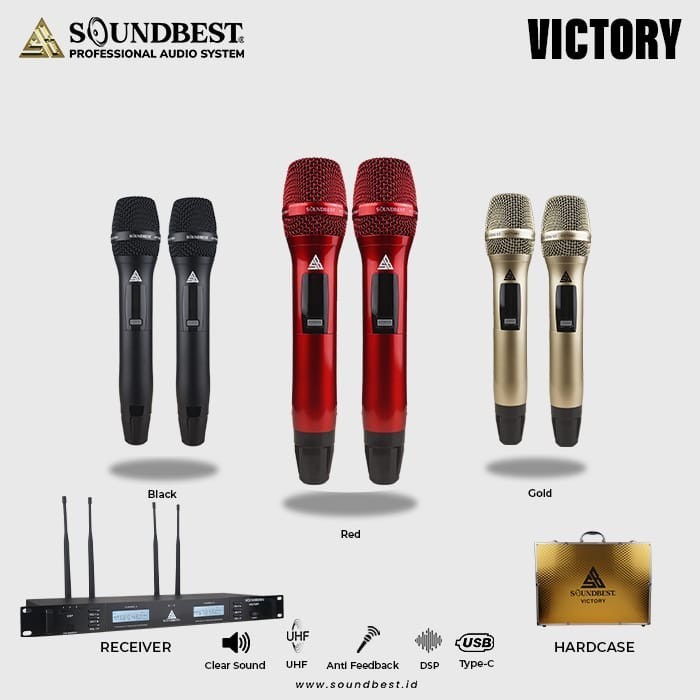 Mic Wireless Soundbest Victory Microphone Handheld Original Soundbest