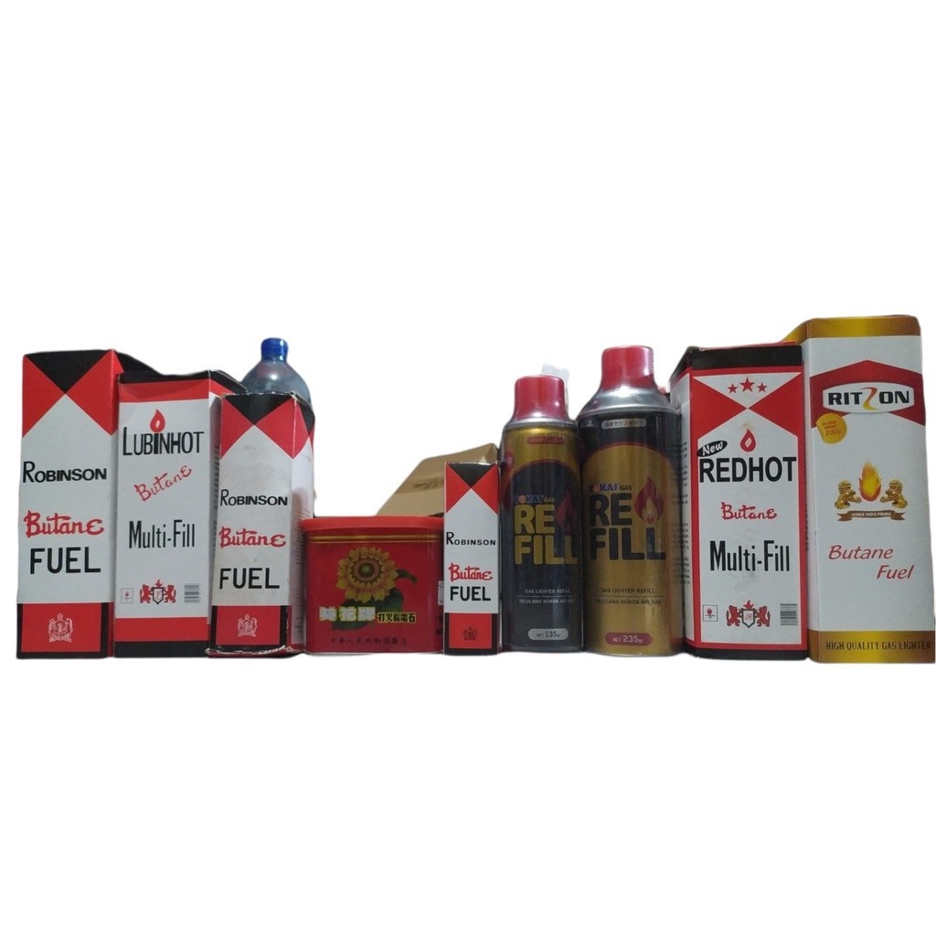 REFILL GAS KOREK API DAN BATU KOREK - ROBINSHON - LUBINHOT - SUNFLOWER - RIZTON - TOKAI - REDHOT - S