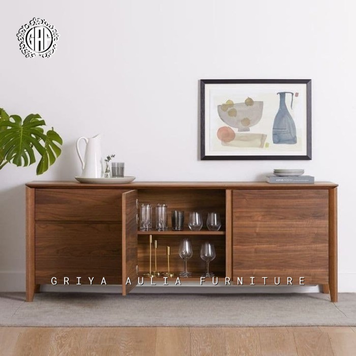 Bufet dapur 3 pintu bufet minimalis kayu jati