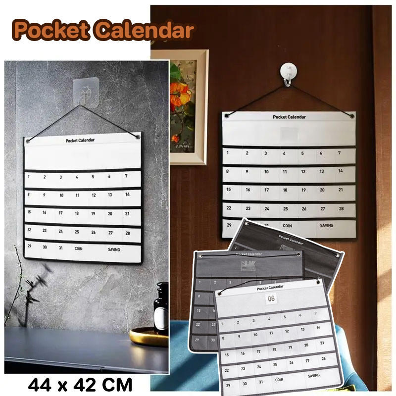 

Pocket Calendar Kantong 31 Hari Kegiatan Fabric Calendar Tas Penyimpanan Wall Decor