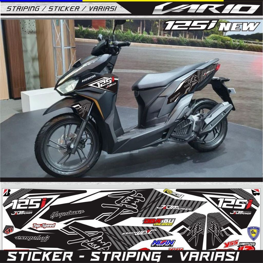 NEW VARIO 125 / striping stiker motor vario gn2 125 new 2023 2024 variasi / stiker new vario 125 iss