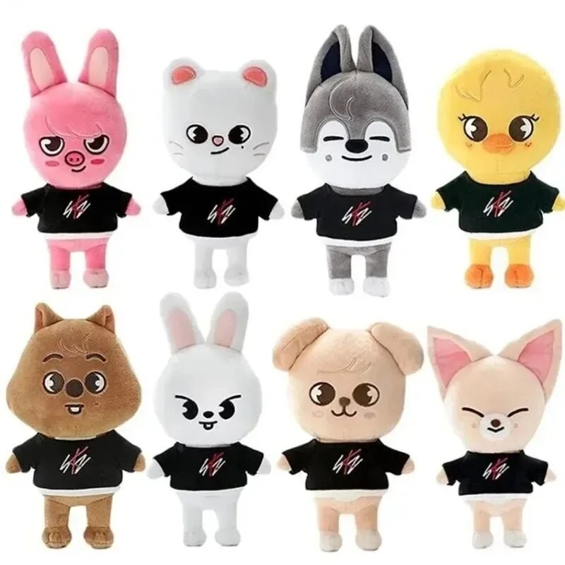 Skzoo Plush Toys 20cm Stray Kids Plush Wolf Chan Cartoon Stuffed Animal Plushies Doll Kawaii Compani