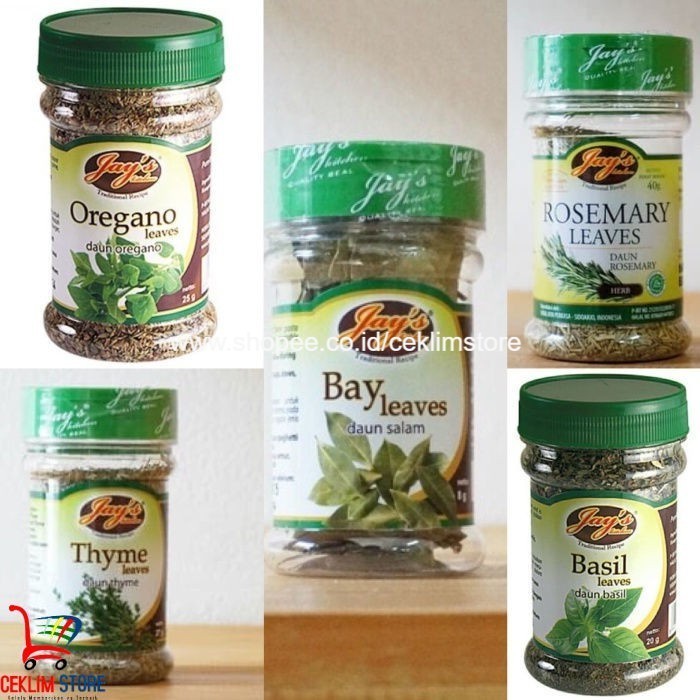 

Jays Rempah Daun Oregano/ Thyme / Salam / Rosemary / Basil