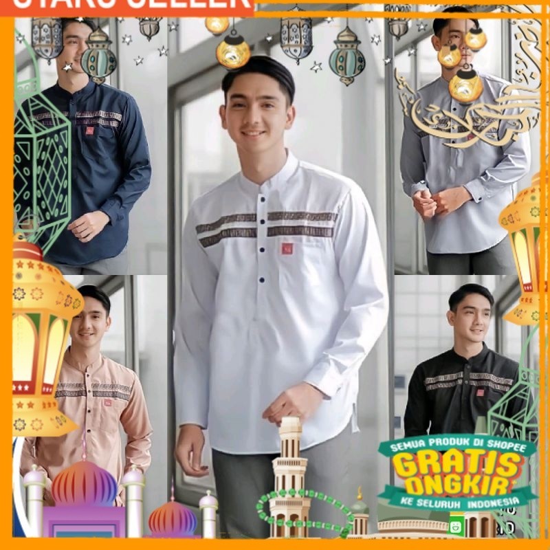 Baju Muslim Pria - Atasan Koko Kurta Pakistan Dewasa - Material Cotton - Garansi Termurah Shopee/ hi