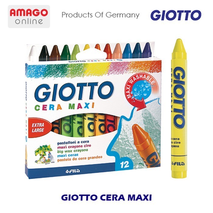 

GIOTTO Cera Maxi Krayon Lukis Besar - 12 warna - 291200