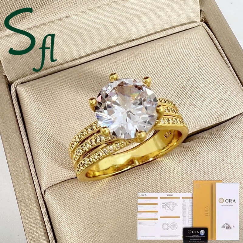 SFL Cincin Pilin Klasik 3 Karat Emas 18K（Dengan Sertifikat GRA）