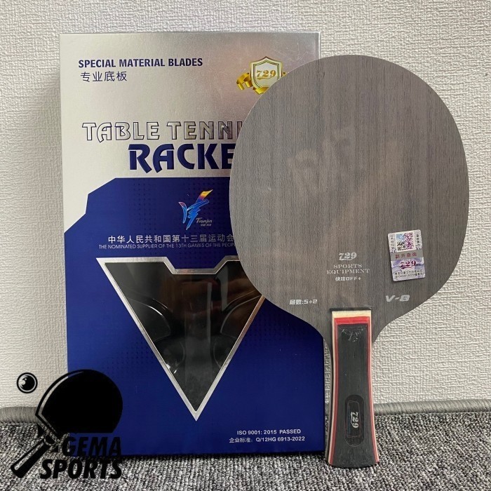 Kayu Bet Pingpong Tenis Meja 729 V-8 Carbon Original -MN24