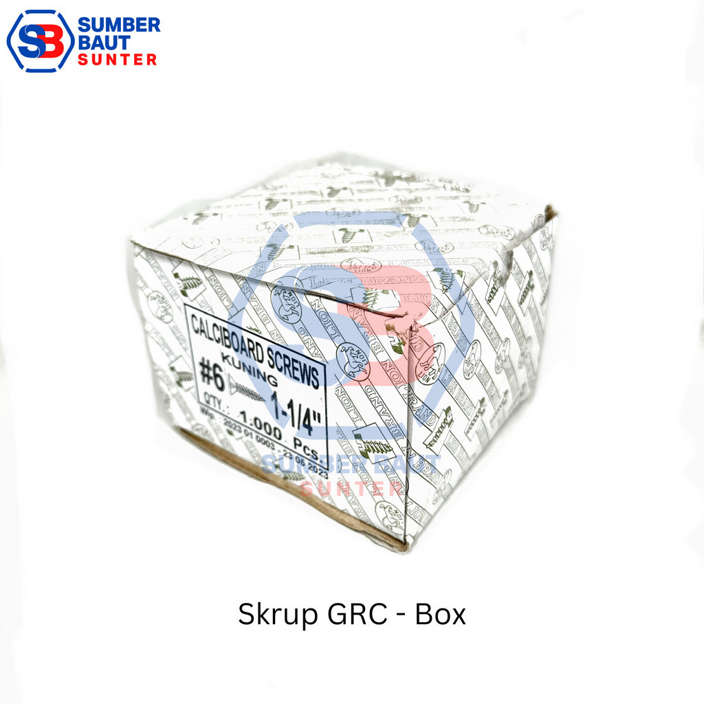 Skrup GRC / Kalsiboard 6 x 1 1/4" (3 cm) - 1 box isi 1.000 pcs Lion