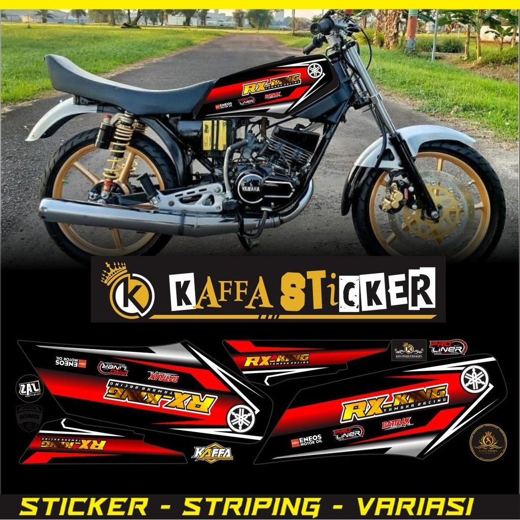 STRIPING TERLARIS Striping Rx King - Stiker Variasi List Motor Rx King Racing list racing warna mera