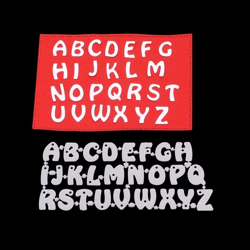 

Crafts Embossing dies 26 A-Z Alphabets Border Metal Cutting Dies Stencils for Making Scrapbooking