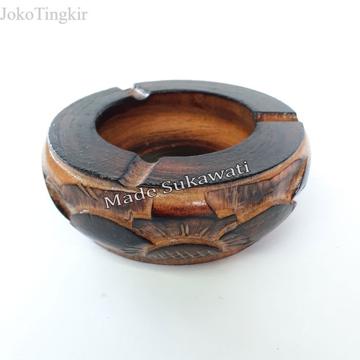 

Asbak kayu ukir bali kerajinan handmade - Diameter 12cm murah