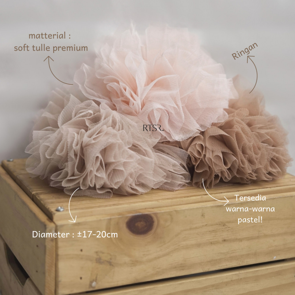 RTSR Scrunchie Tulle Cepol Hijab tilleu