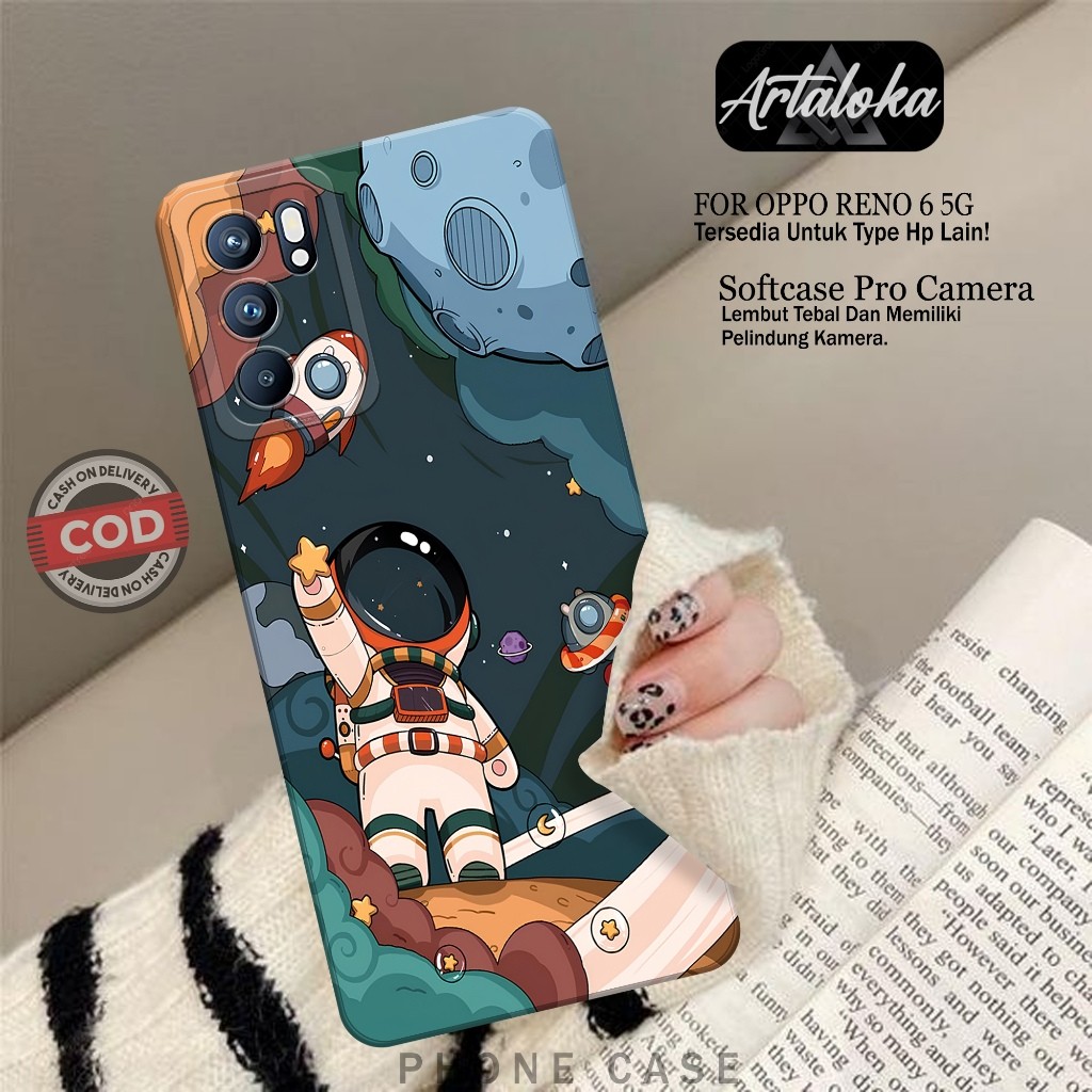 Softcase Hp Oppo Reno 6 5G Fashion Case Astronod Case Oppo Reno 6 5G Silikon TPU Pro Camera Casing O