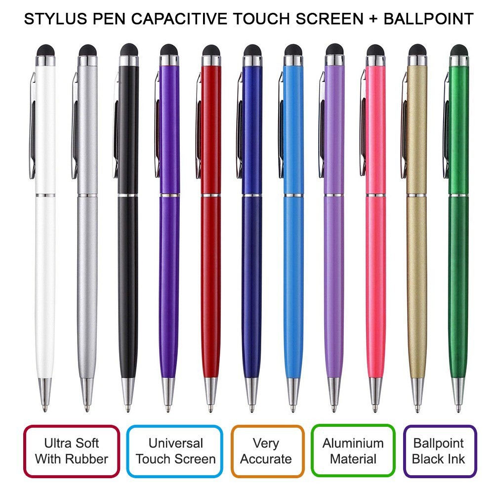 

STYLUS PEN 2IN1 HANDPHONE SENSITIVE TOUCH SCREEN / STYLUS PEN IPAD IOS ANDROID TABLET AH027