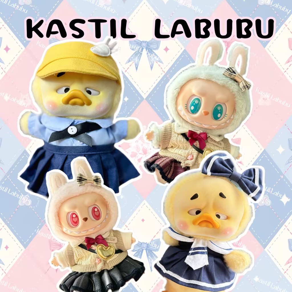 READY (Only Baju) LABUBU / UPSET DUCK BAJU / JK / Gaya Kampus / Gaya Kuliah / Seragam Sekolah / gaya