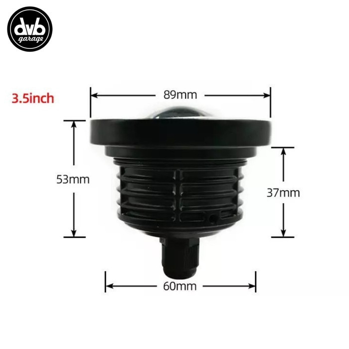 2 Pcs LED Angel Eyes Foglamp 3,5 Inch 89mm Fog Lamp Universal - Merah