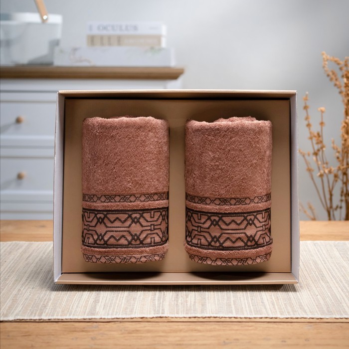 

[PROMO!!!] Gift Wedding / Seserahan / Couple Gift Towel Chelsea + Custom Bordir - Brick & Brick, With Bordir