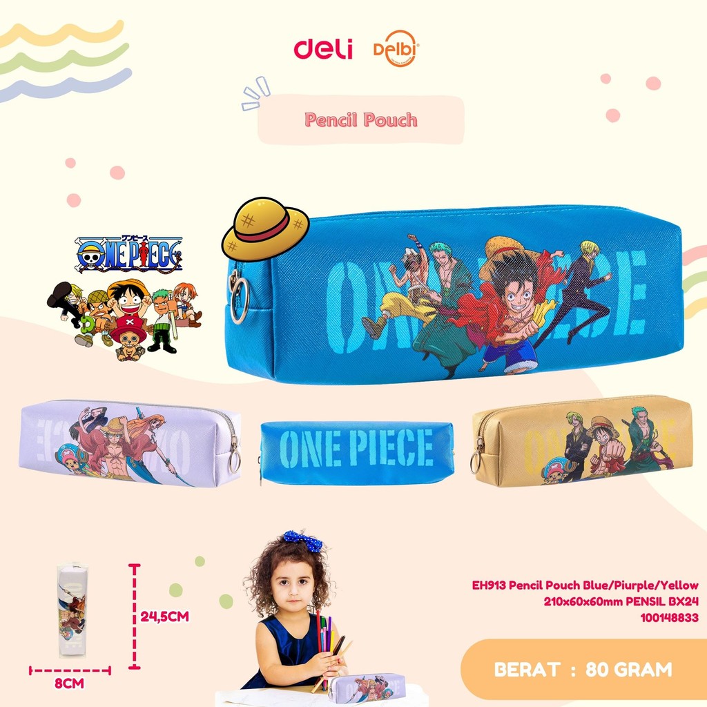 

Deli One Piece School Pencil Case DELI EH913 Pencil Pouch Blue/Piurple/Yellow 210x60x60mm PENSIL