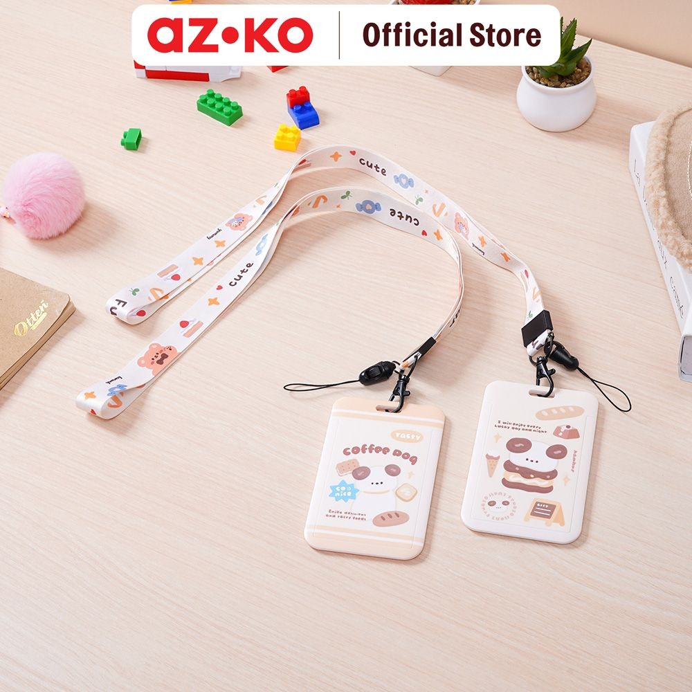 AZKO Ataru Id Card Holder Print Random 38 tempat kartu lanyard name tag holder id card holder lucu