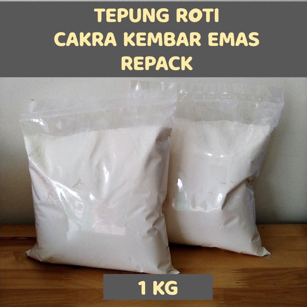 

pekanbaru / Bogasari Cakra Kembar Emas Tepung Roti Repack 1 kg
