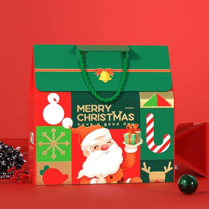 

pekanbaru / Christmas Hampers Box / Kotak Hampers Natal Handle Tali 25x11x25cm