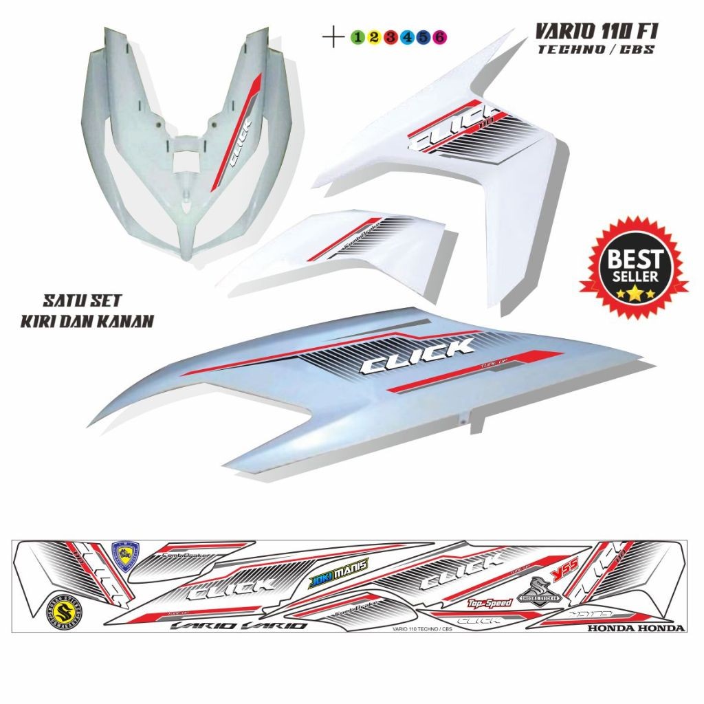 VARIASI MOTOR STRIPING MOTOR VARIO CBS 110 / STIKER MOTOR VARIASI  VARIO OLD TECHNO 110