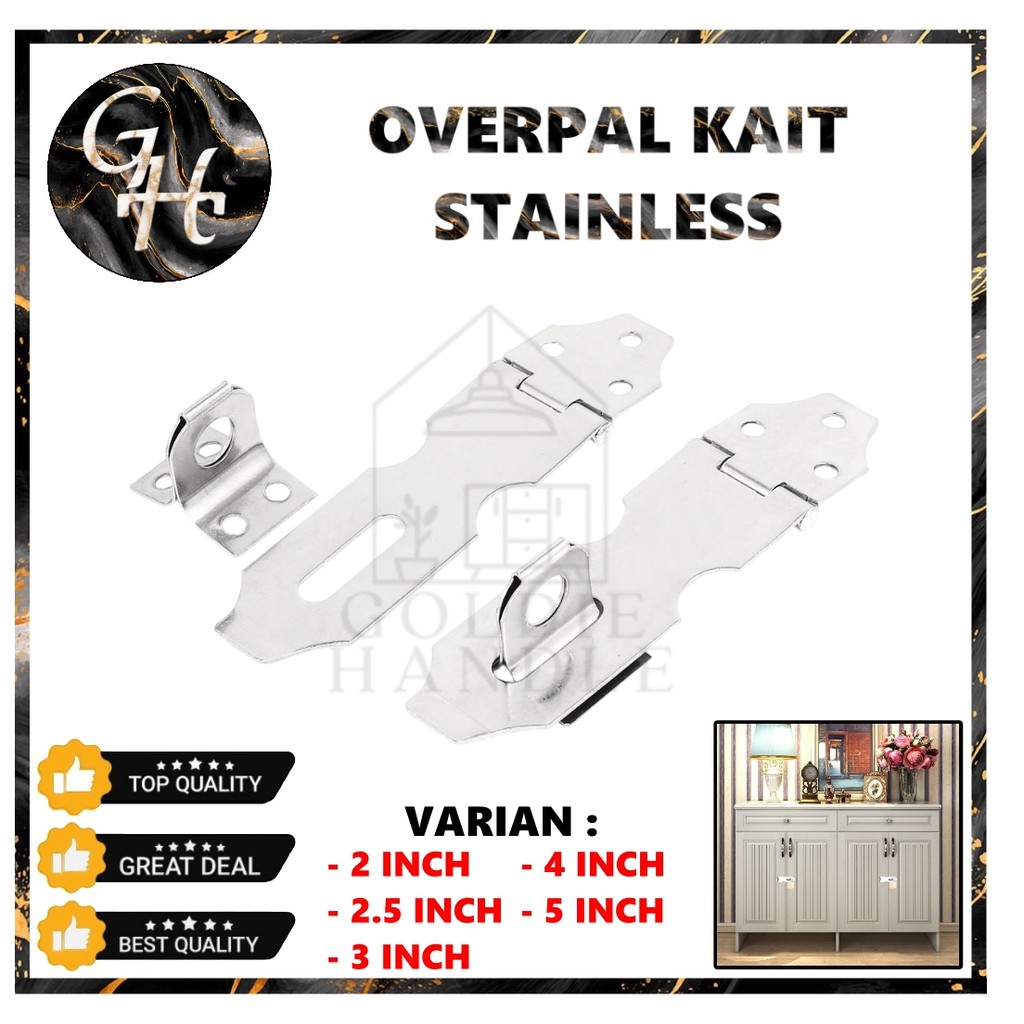 Overpal Plat Stainless Murah Overval Nekel Cantolan Gembok Overpal Putih Gembok Pintu