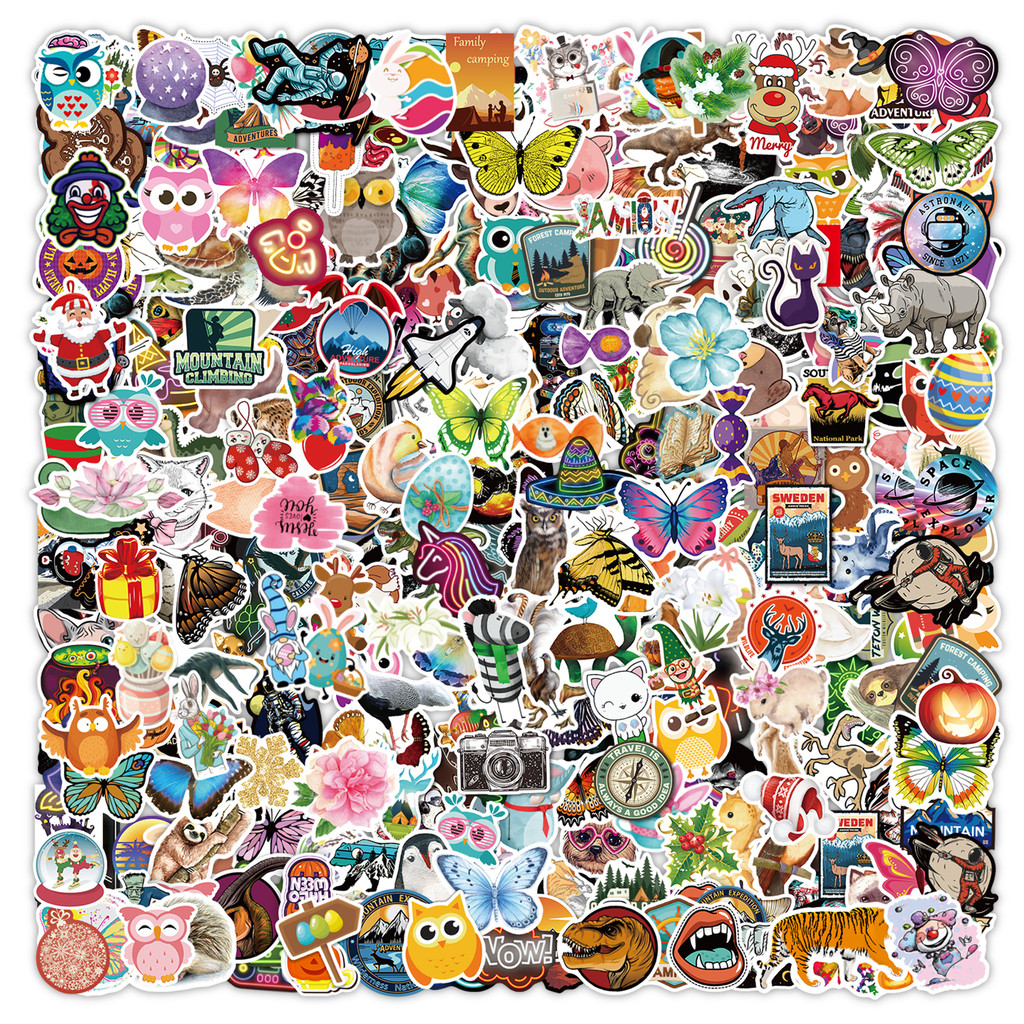 

Random 1000 Pcs Anime Stickers Cartoon Animals VSCO Girl Stickers on Laptop Skateboard Guitar Bicycle Car Graffiti Decal Toy