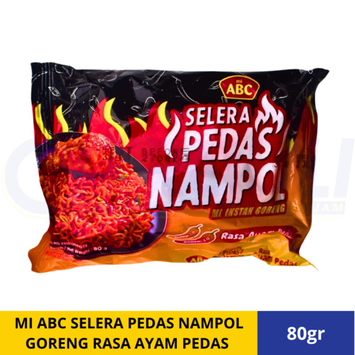 

MI ABC SELERA PEDAS NAMPOL GORENG RASA AYAM PEDAS 80gr