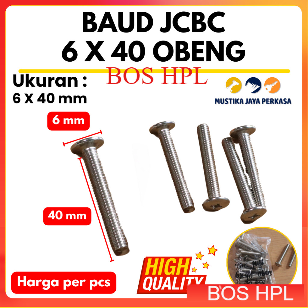 Baut JCBC furniture baut knockdown besi