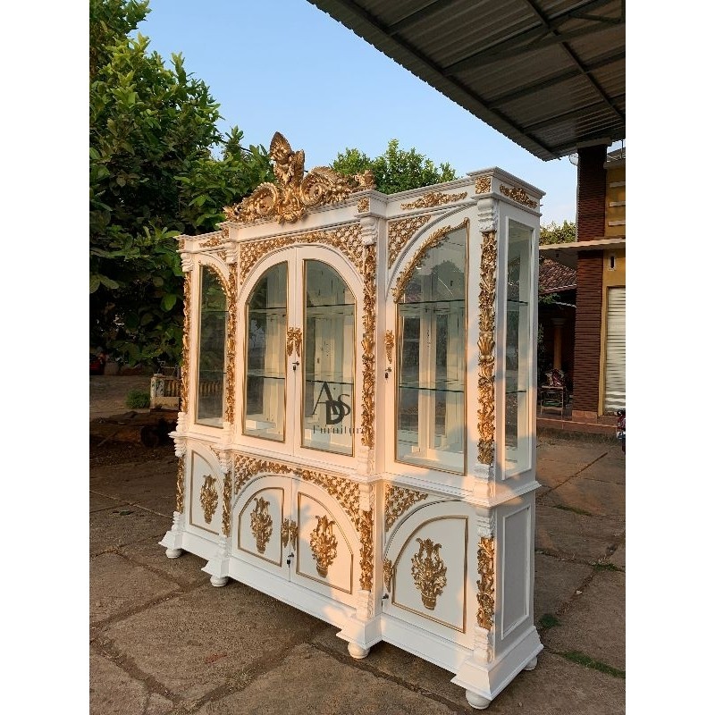 BUFFET HIAS UKIR BUFFET HIAS KAYU JATI BUFFET KACA UKIR BUFFET UKIR JEPARA