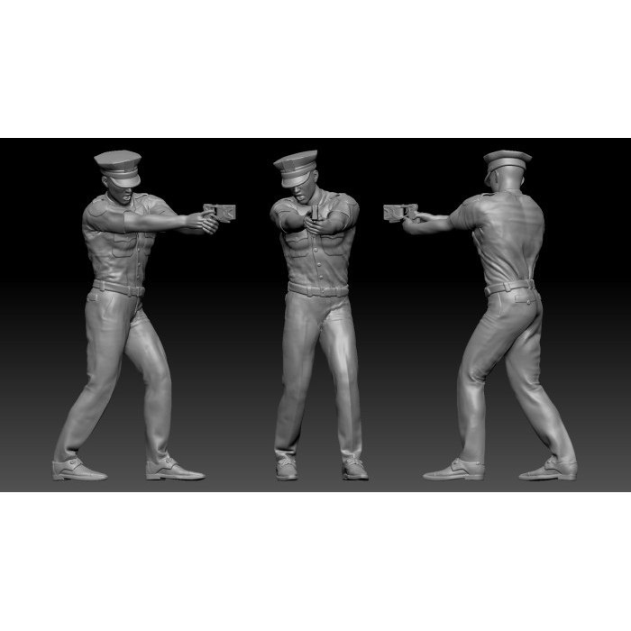 Figure Resin Police Man 4 Skala 64 Miniatur Pajangan Diorama Diecast