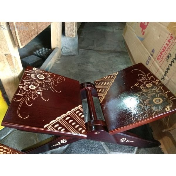 

Promo Rekal Ukir Bunga Tempat Meja Baca Kitab Suci & Al-Quran Kayu murah