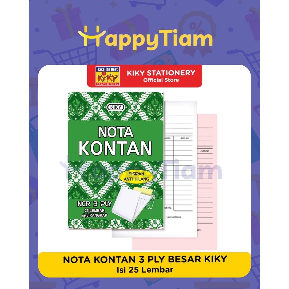 

KIKY NOTA KONTAN 3 PLY KECIL BUKU KWITANSI UK 10.5 X 15.5 Cm