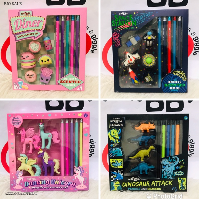 

Promo Smiggle Scented Pencil Eraser Set Gift Box Termurah High Quality