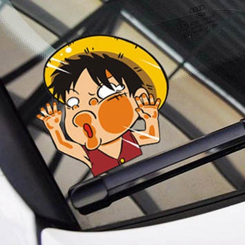 Stiker Kaca Mobil Luffy Stiker Kaca Mobil Anime Stiker Kaca Mobil One Piece 
