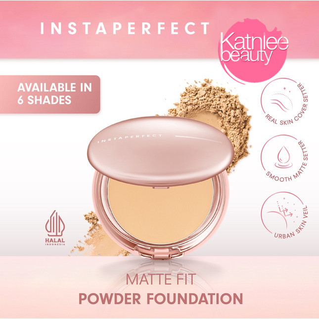 (NEW) -WARDAH Instaperfect MATTE FIT Powder Foundation Bedak - REFILL 22