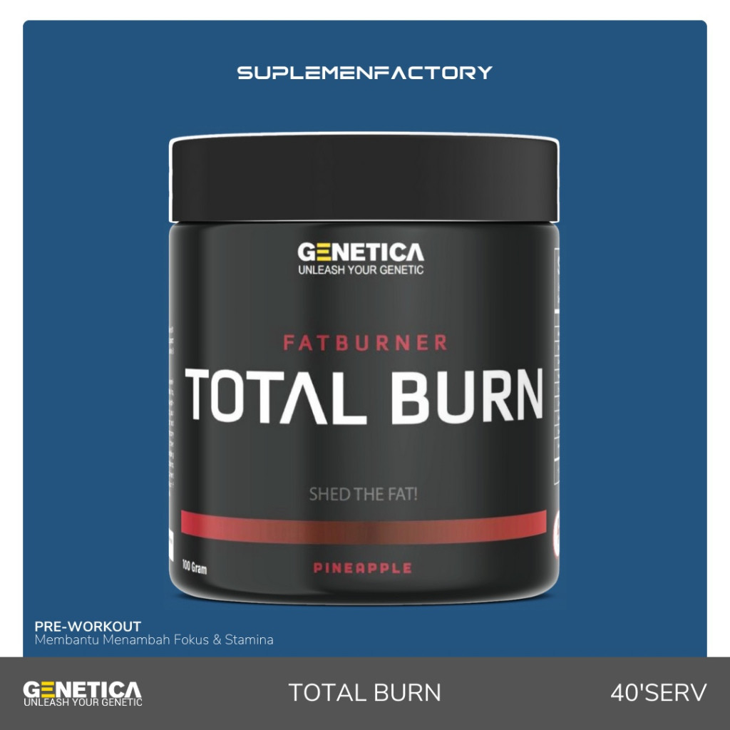 Genetica Total Burn Fat Burner 100 Gram CLA L Carnitine