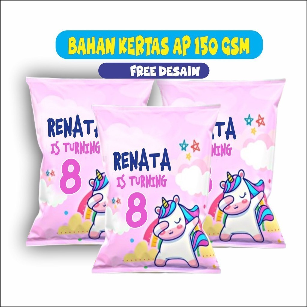 

Free Desain JAYAPRINT- Kemasan Pouch Snack Ulang Tahun Anak ukuran T44 X P30 cm Bigbag Print