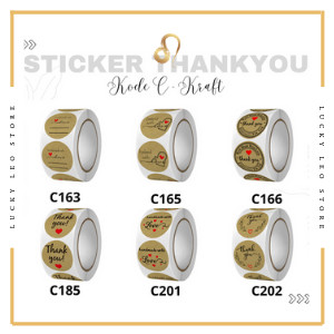 

STICKER THANKYOU 500 KERTAS KRAFT STIKER BULAT TERIMA KASIH ROLL STIKER CINTA AMPLOP DEKORASI PERNIKAHAN