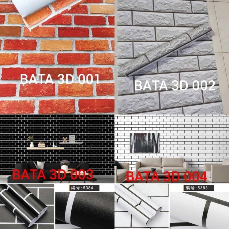 PROMO Spesial Paket 4 Roll 100K COD  Wallpaper Stiker Wallpaper Dinding Kamar Tidur Minimalis Motif 